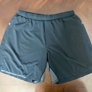 Black lululemon Surge shorts (linerless) Size L